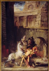 Diomede Devore por Seus Cavalos Pintura de Gustave Moreau (1826-1898) 1865 Sol. 1,38x0,84 m Rouen, Musee des Beaux Arts