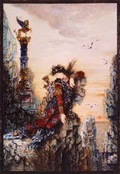 Safira, de Gustave Moreau (1826-1898), óleo sobre tela
