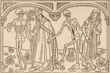 A morte levando o Bispo e o Nobre, de 