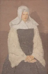 Retrato de uma jovem freira, c. 1918-19 (óleo sobre tela)