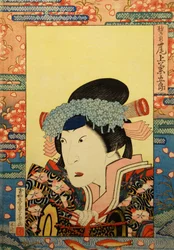 Kabuki ator Onoe Kikugorô III como Shizuka Gozen, 1830.