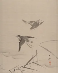 Pequenos pássaros e bambu, 1887-92.