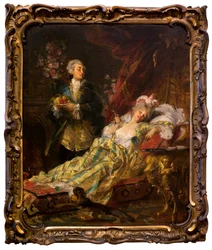 Luís XV (1710-1774) e Madame Du Barry (Jeanne Becu, dit de Cantigny ou de Vaubernier