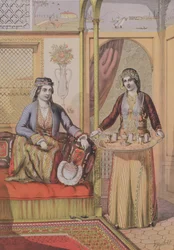 Senhoras armênias em casa, gravadas por Charles Parsons, 1862