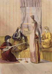 Uma noiva armênia, gravada por Charles Parsons, 1862
