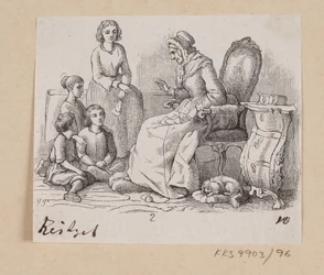 Ilustração para "Avó" em H.C. Andersen, "Contos de fadas e histórias", Volume 2