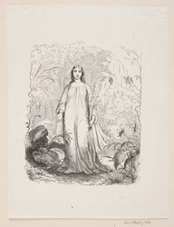 Ilustração para "O Jardim do Paraíso" em H.C. Andersen, "Contos de fadas e histórias", Volume 1