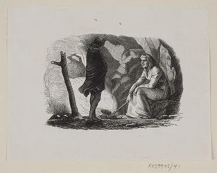 Ilustração para "O Jardim do Paraíso" em H.C. Andersen, "Contos de fadas e histórias", Volume 1