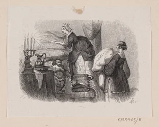 Ilustração para «A Princesa e a Ervilha» em H. C. Andersen, «Contos e Histórias», volume 1