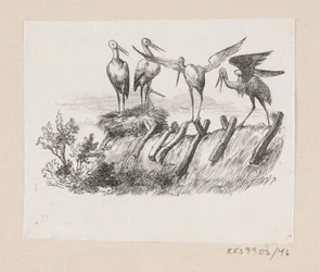 Ilustração para "As Cegonhas" em H.C. Andersen, "Contos de fadas e histórias", Volume 1