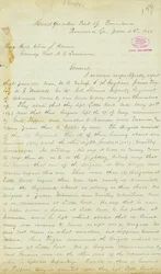 Carta de H. T. Reid, quartel-general, Posto de Providência, Louisiana, ao Brigadeiro-General Elias S. Dennis, 22 de Junho de 1863