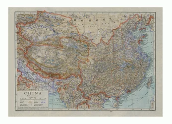 Mapa da China, c1910