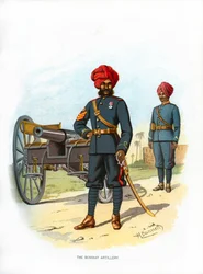 A artilharia de Bombaim, c1890.