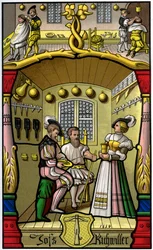 Barbeiro e wigmaker, século XVI 1849.