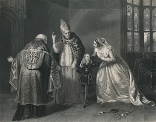 Rainha Elizabeth e o duque de York. Rei Ricardo III, c1870
