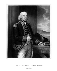 Richard Howe, 1o Earl Howe, almirante britânico, 1832.
