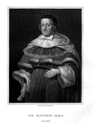 Sir Matthew Hale, Lord Chief Justice da Inglaterra, 1829.