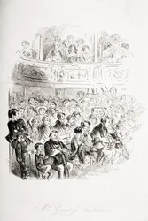 A desolação do Sr. Guppy, ilustração de &39;Bleak House&39; de Charles Dickens (1812-1870) publicou 1853