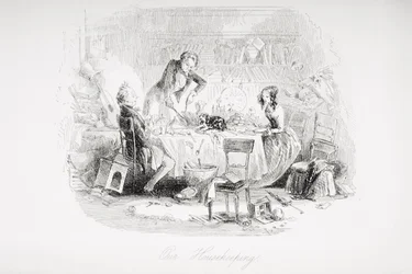 Nosso Housekeeping, ilustração de &39;David Copperfield&39; por Charles Dickens (1812-1870) publicado pela primeira vez em 1850
