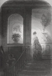 Sombra, ilustração de «Bleak House» de Charles Dickens (1812-70), publicada em 1853