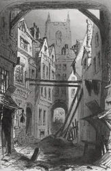 Tom sozinho, ilustração de &39;Bleak House&39; por Charles Dickens (1812-1870) publicou 1853