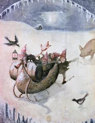 Cena de Natal (aguarela sobre papel)