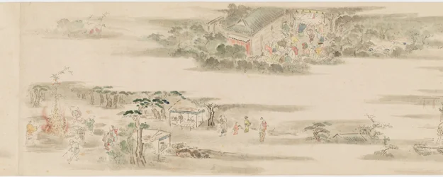Passatempos e ocupações dos doze meses, período Edo, final do século XVII-início do século XVIII.