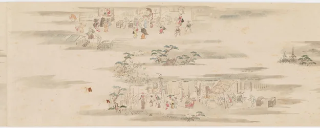 Passatempos e ocupações dos doze meses, período Edo, final do século XVII-início do século XVIII.