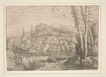 Vista de uma cidade perto de um rio