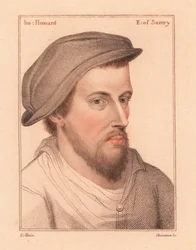 Henry Howard, Conde de Surrey, poeta executado por traição ,1812 (gravura)