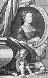 Retrato de Catherine Howard, gravado por Jacobus Houbraken (gravura)