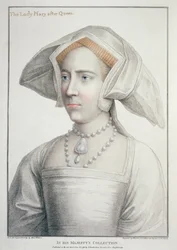 Retrato de A Senhora Maria depois da Rainha (1516-58) gravado por Francesco Bartolozzi (1727-1815) 1796 (gravura)
