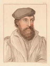 Retrato de um homem desconhecido, corte do rei Henrique VIII, c. 1532.,1812 (gravura)