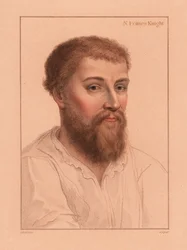 Sir Nicholas Poyntz (1510-1556), cortesão inglês.,1812 (gravura)