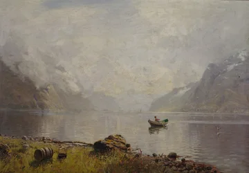 De Sognefjorden (óleo sobre tela)