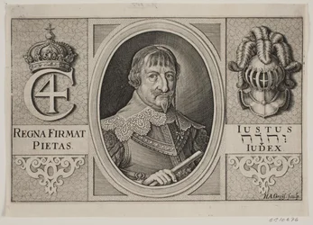 Cristiano IV. Ilustração para Peder Vinstrup, "The Danish Hornblower", 1644
