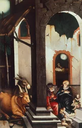 Natividade, por Hans Baldung (1484-1485 - 1545), painel