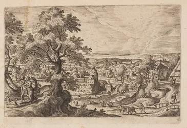 Placa 16, de Paisagens com cenas do Antigo e do Novo Testamento e Metamorfoses de Ovídio