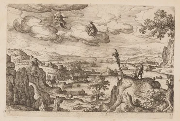 Prato 25, de Paisagens com cenas do Antigo e do Novo Testamento e Metamorfoses de Ovídio