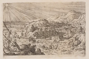 Prato 30, de Paisagens com cenas do Antigo e do Novo Testamento e Metamorfoses de Ovídio