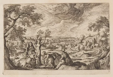 Prato 9, de Paisagens com cenas do Antigo e do Novo Testamento e Metamorfoses de Ovídio