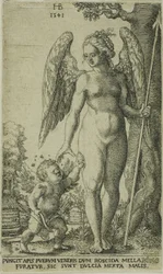 Cupido trazendo e favo de mel para Vênus