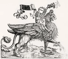 Um Grifo Montado, da Procissão Triunfal de Maximilianos, c.1516-18