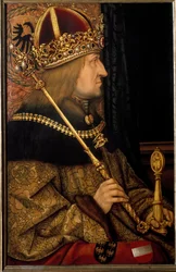 Retrato de Frederico III, Sacro Imperador Romano chamado o Pacífico, de um original de 1468 (pintura)