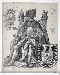 O Imperador Maximiliano, cerca de 1509-1512 (gravura)