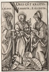 As três heroínas cristãs: Santos Helen, Bridget e Elizabeth.