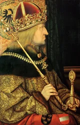 Retrato de Frederico III 1415-1493, Sacro Imperador Romano, final do século XV