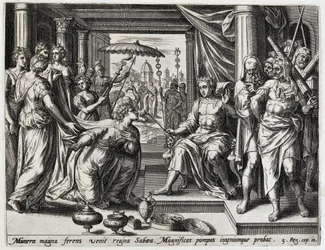 Salomão recebe a rainha de Seba
História de Salomão (título da série)
Historia Salomonis regis (...) (título da série)
Thesaurus sacrarum historiaru[m] veteris testame[n]ti, elega[n]tissimis imaginibus expressu[m] excelle[n]tissimoru[m] in hac arte v