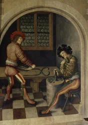 Detalhe da paisagem de mineração, 1521