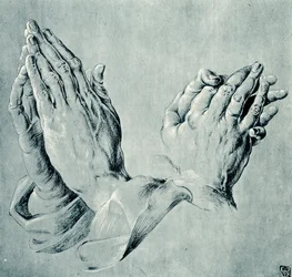 Estudos de mãos a partir de Dürer